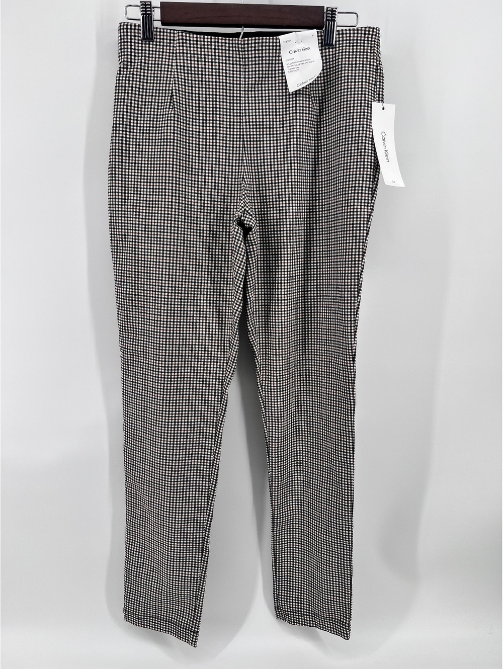 Calvin Klein Womens Size 8 Plaid Stretch Ankle Pants NWT Academia Preppy Capsule